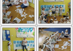 Zabawy edukacyjne z płatkami śniegu.