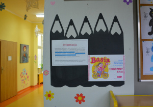 Tablica informacyjna w szatni