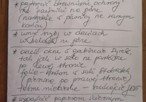 Tak wyglądała codziennie spisywana lista zadań do wykonania