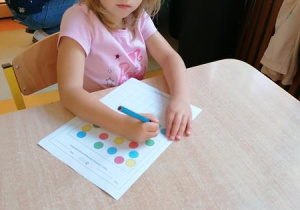 Hania przy pracy.