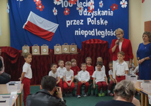 Powitanie przybyłych gości przez Panią dyrektor.