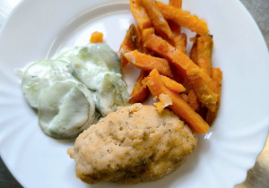 Kotlet mielony z łososia z pieca