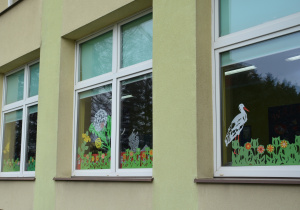 Wiosenna dekoracja okien 1