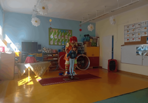 Łucja podczas pokazu cyrkowego.