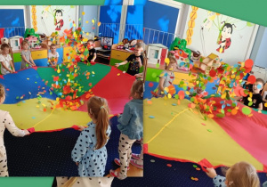 Deszcz kolorowych kółek.