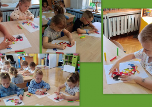 Kropki z plasteliny.