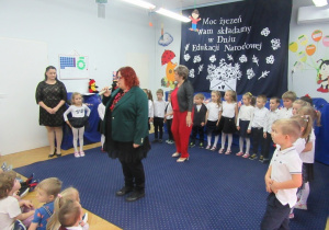 Powitanie gości przez Panią Dyrektor.