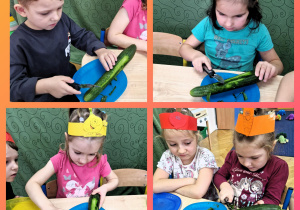 nauka posługiwania się skrobaczką do obierania