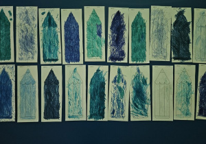 Kredki pokolorowane przez maluszki.