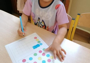 Apolonia liczy kropeczki.