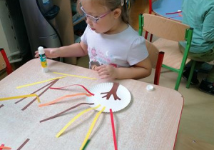 Weronika przy pracy.