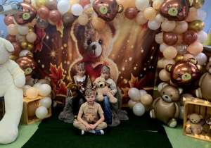 sesja fotograficzna z misiem