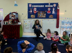 Spotkanie czytelnicze z ciocią Olą - rozmowa nt. radości