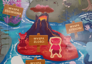 Plakat przedstawiający Krainę Emocji.