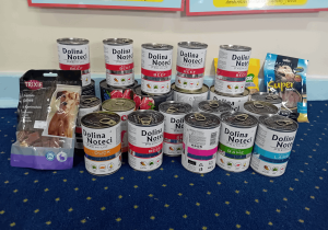 Karma dla piesków ze schroniska.