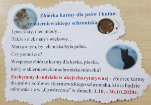zbiórka karmy dla zwierząt