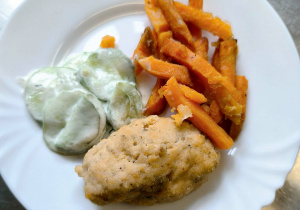 Kotlet mielony z łososia z pieca